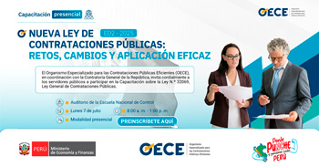 Capacitación presencial "Nueva Ley de Contrataciones Públicas: Retos, Cambios y Aplicación Eficaz" del OECE