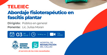 Capacitación virtual  "Abordaje fisioterapéutico en fascitis plantar" de Hospital de Rehabilitación del Callao
