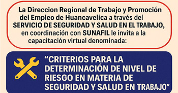  Capacitación online Criterios para la determinación de nivel de riesgo en materia de seguridad y salud en el trabajo