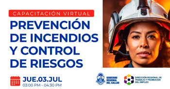  Capacitación online gratis "Prevención de Incendios y Control de Riesgos" DRTPE del Callao