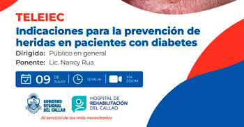  Capacitación virtual  "Indicaciones para la prevención de heridas en pacientes con diabetes"