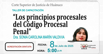  Capacitación online "Los principios procesales del Código Procesal Penal" 