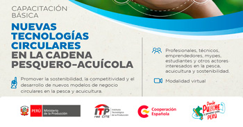   Capacitación online "Nuevas tecnologías circulares en la cadena pesquero-acuícola" 