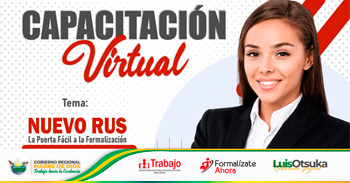 Capacitación online "NUEVO RUS - La puerta fácil a la formalización"  de la DRTPE de Madre de Dios