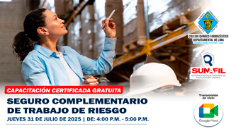 Capacitación online "Seguro complementario de trabajo de riesgo" del Colegio Químico Farmacéutico 