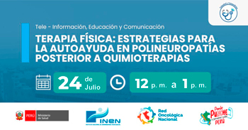 Capacitación virtual Terapia física: estrategias para la autoayuda en polineuropatías posterior a quimioterapias