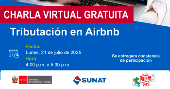 Charla online "Tributación en Airbnb" de la SUNAT