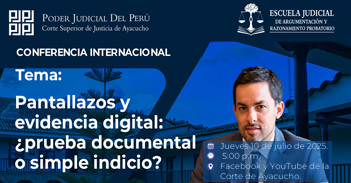 Conferencia online "Pantallazos y evidencia digital: ¿Prueba documental o simple indicio?"