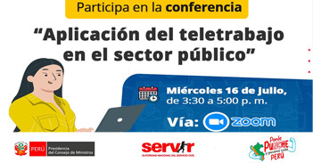Conferencia online "Aplicación del Teletrabajo en el sector público" del SERVIR