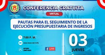  Conferencia online Pautas para el seguimiento de la ejecución presupuestaria de ingresos