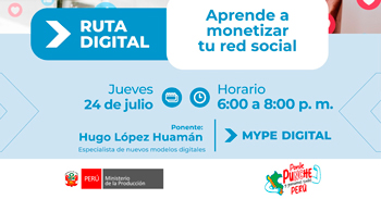 Curso online "Aprende a monetizar tu red social" de PRODUCE