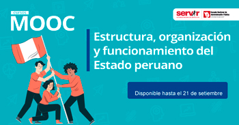 Curso online gratis con certificado "Estructura, organización y funcionamiento del Estado peruano" de SERVIR