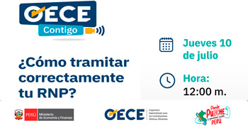 Evento online gratis "¿Cómo tramitar correctamente tu RNP?" del OECE