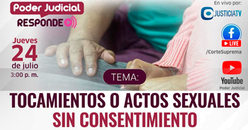 Evento online gratis "Tocamientos o actos sexuales sin consentimiento" del Poder Judicial del Perú