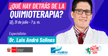 Evento online "¿Qué hay detrás de la quimioterapia?" del INEN