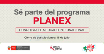Programa gratis "PLANEX" 2025 del PROMPERU