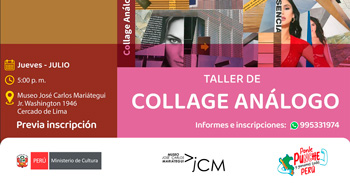 Taller presencial "Collage Análogo"  del Museo José Carlos Mariátegui