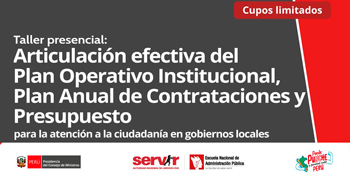 Taller presencial "Elaboración de herramientas de planificación (PEI y POI)" de la ENAP