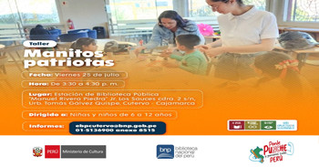 Taller presencial "Manitos patriotas" de la Biblioteca Nacional del Perú