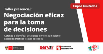  Taller presencial "Negociación eficaz para la toma de decisiones" de la ENAP