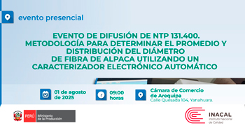 Taller presencial "Normas Técnicas Peruanas para prendas de fibra de alpaca" del INACAL