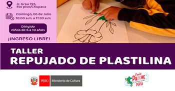 Taller presencial "Repujado de plastilina" del MINISTERIO DE CULTURA