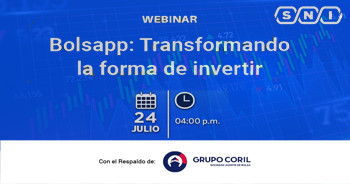  Webinar online "BolsApp: transformando la forma de invertir" de la Sociedad Nacional de Industrias