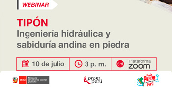  Webinar online "Ingeniería hidráulica y sabiduría andina en piedra" de Promperú