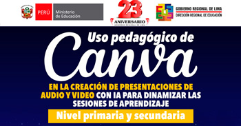 Webinar online "Uso de Canva con IA para presentaciones en clases de primaria y secundaria"