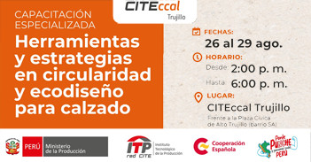 Capacitación presencial "Herramientas y estrategias en circularidad y ecodiseño para calzado" 