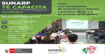 Capacitación presencial "Las sociedades de beneficio e interés colectivo (B.I.C.) y su acceso al Registro" 