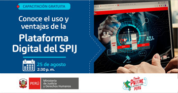 Capacitación presencial "Plataforma Digital del Sistema Peruano de Información Jurídica - SPIJ" del MINJUSDH