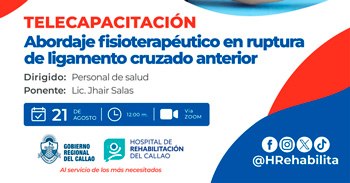 Capacitación virtual  "Abordaje Fisioterapéutico en ruptura de ligamento cruzado anterior" 