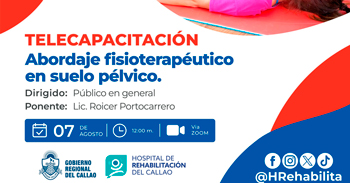 Capacitación virtual  "Abordaje fisioterapéutico en suelo pélvico" de Hospital de Rehabilitación del Callao