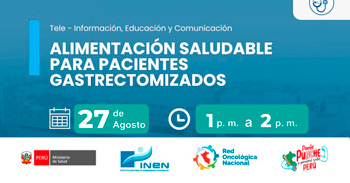 Capacitación online "Alimentación saludable para pacientes gastrectomizados" del INEN