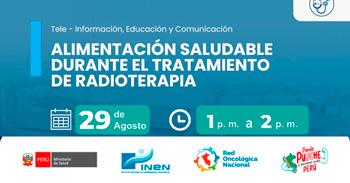  Capacitación online gratis "Alimentación saludable durante el tratamiento de radioterapia" del INEN