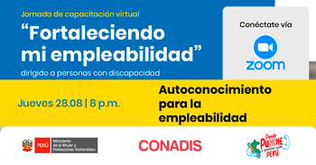  Capacitación online gratis "Autoconocimiento para la empleabilidad" del MIMP Conadis