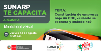 Capacitación online gratis "Constitución de empresas bajo un CDE, ¿Cuándo se exonera y cuándo no?" 
