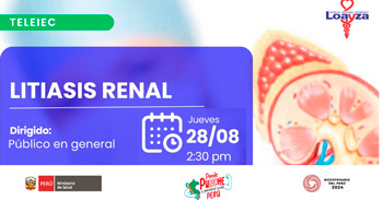  Capacitación online gratis "Litiasis renal" del Hospital Nacional Arzobispo Loayza