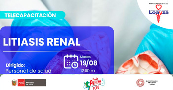 Capacitación online gratis "Litiasis renal" del Hospital Nacional Arzobispo Loayza