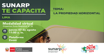 Capacitación online gratis "La propiedad horizontal" de la SUNARP