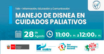  Capacitación online gratis sobre "Manejo de disnea en Cuidados Paliativos" del INEN