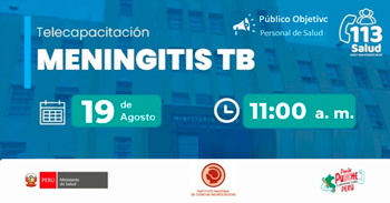 Capacitación online "Meningitis TB" del Instituto Nacional de Ciencias Neurológicas