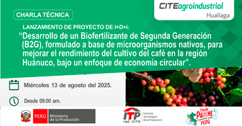 Charla presencial "Biofertilizante B2G con microorganismos nativos para mejorar el café en Huánuco" 