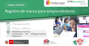  Charla presencial "Registro de marca para emprendedores" del CITEagroindustrial Oxapampa