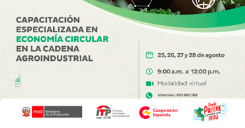  Charla online "Economía Circular en la Cadena Agroindustria" del CITEagroindustrial Moquegua
