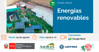  Charla online "Energías renovables" de Agro Rural