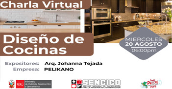 Charla online gratis sobre "Diseño de Cocinas" del SENCICO