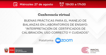 Conferencia "Buenas prácticas para el manejo de balanzas en laboratorios de ensayo: Interpretación..." 
