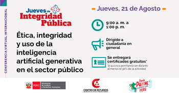 Conferencia online "Ética, integridad y uso de la inteligencia artificial generativa en el sector público" 